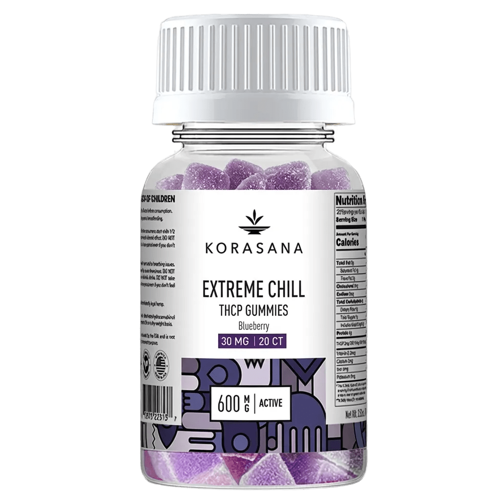 Korasana Extreme Chill THCP Gummies bottle