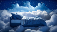 Bed in clouds for a restful sleep