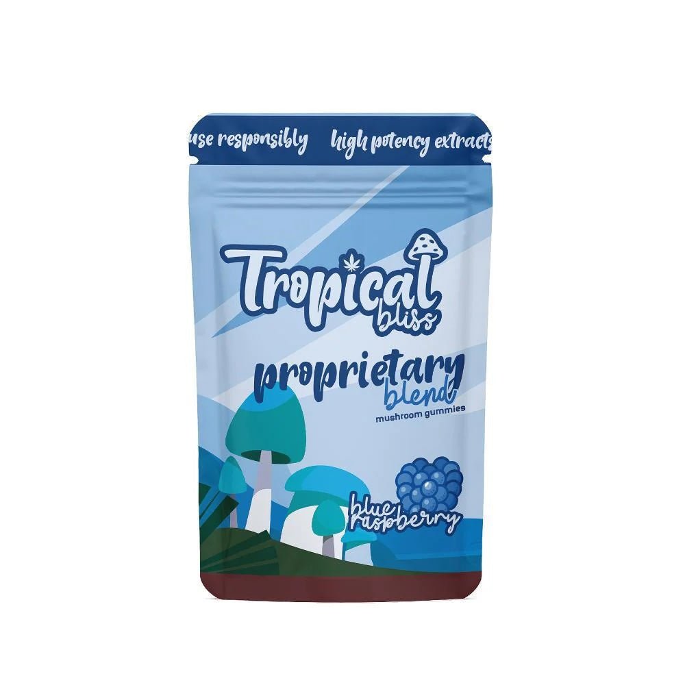 Bag of Tropical Bliss mushroom gummies