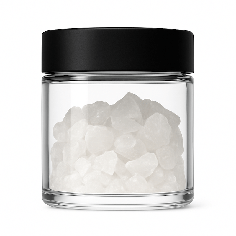 THCA Diamonds in clear glass jar