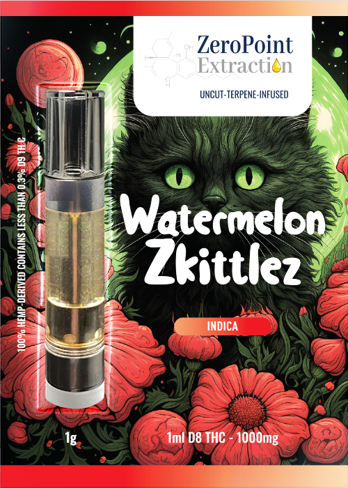 Watermelon Zkittlez Delta 8 THC vape cartridge